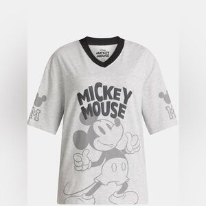 Mickey Mouse Women's Football Tee with Short Sleeves, Size Medium 8/10 NWT